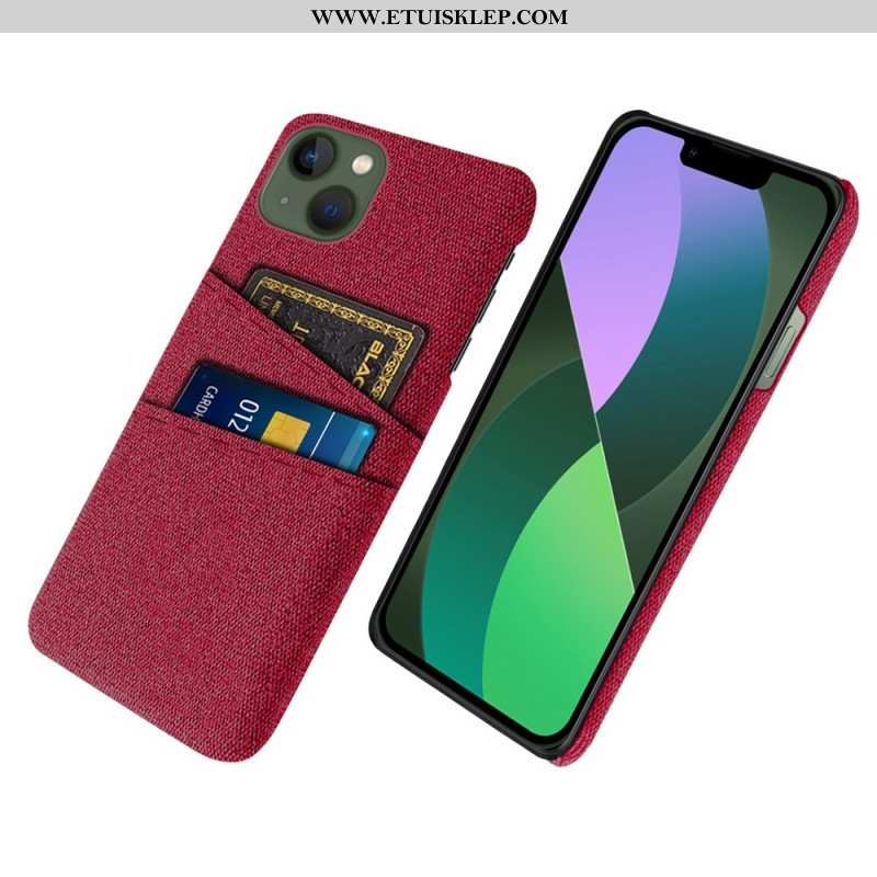 Etui do iPhone 14 Posiadacz Karty Z Tkaniny